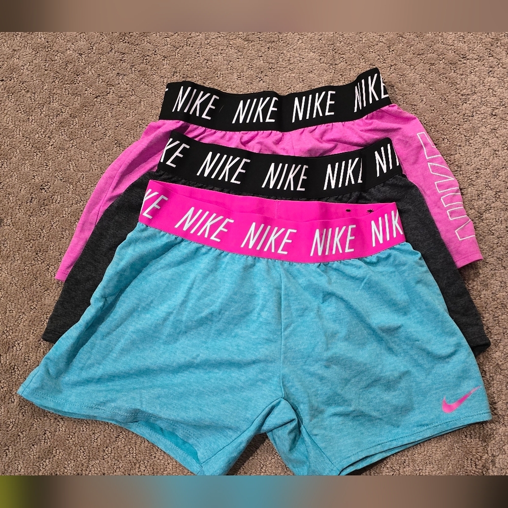 for all 3 Nike girls shorts